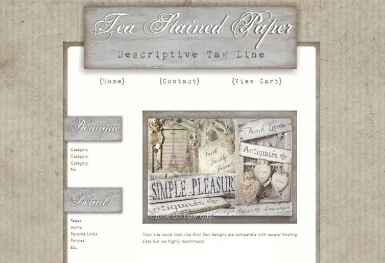 Fresh, Simple & Distressed Web Design -- Tea Stained Paper
